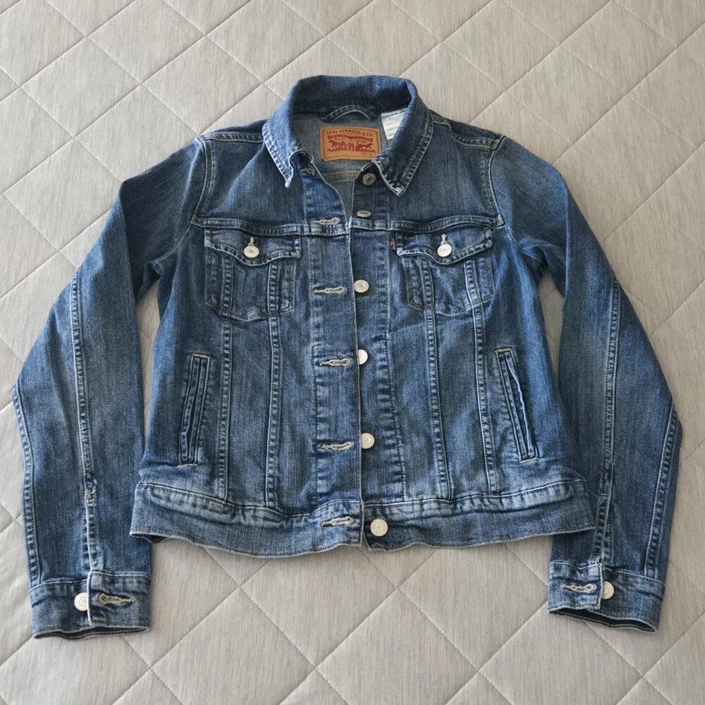 Levi Strauss & Co. Red Tag Original Trucker Blue Denim Jacket Women's Small